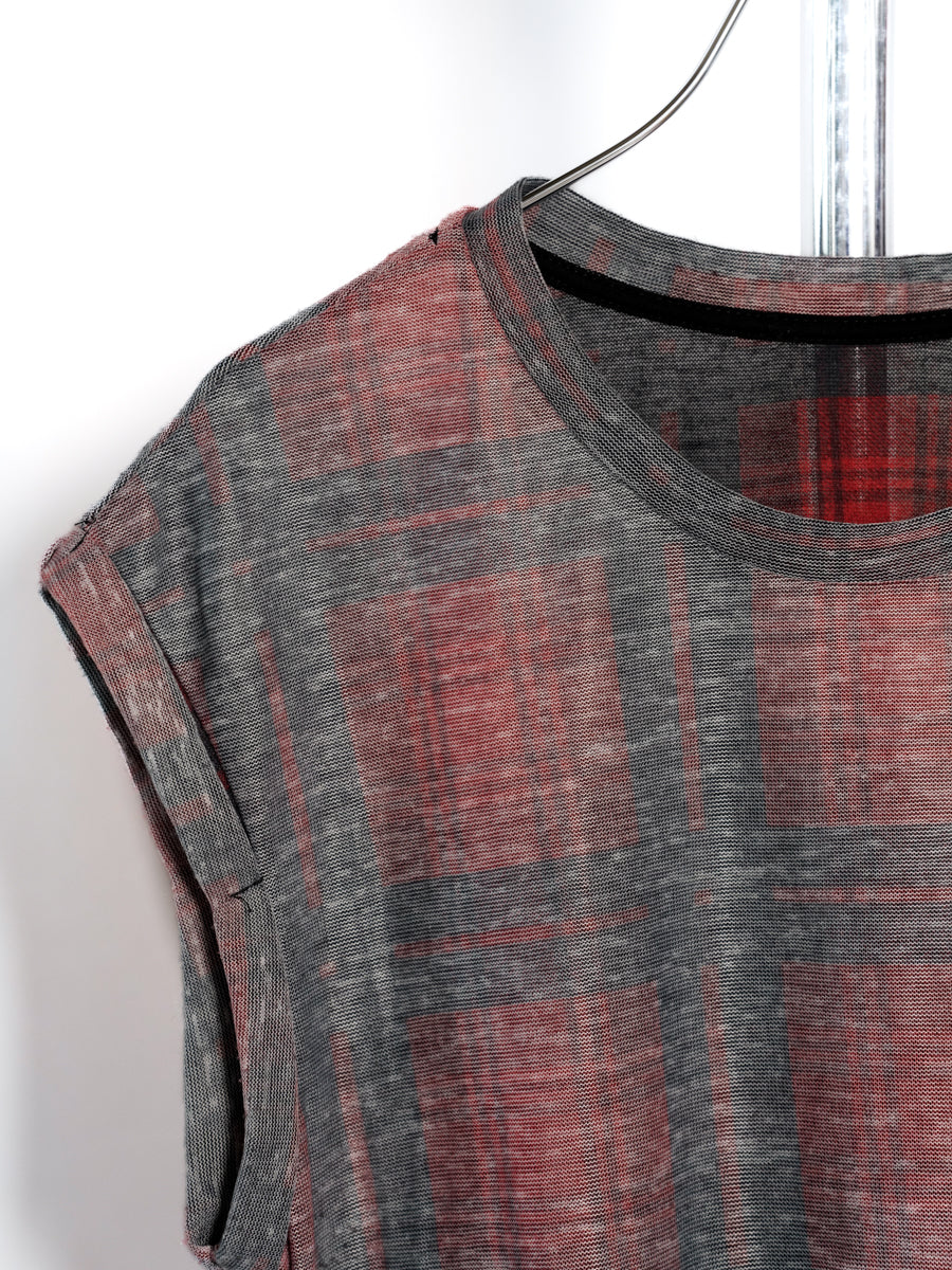 TOP SHOP / Plaid Sleeveless Top