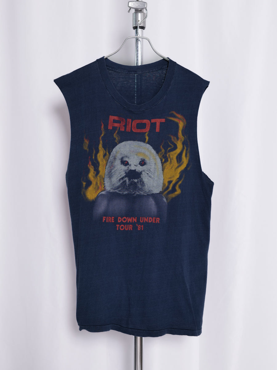 RIOT / 1981 Tour T-shirt (cut-off sleeves)