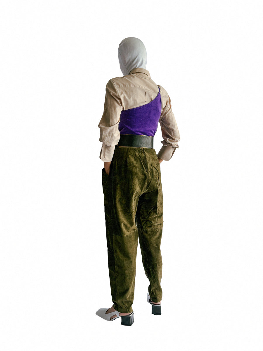 Velour Tapered Pants