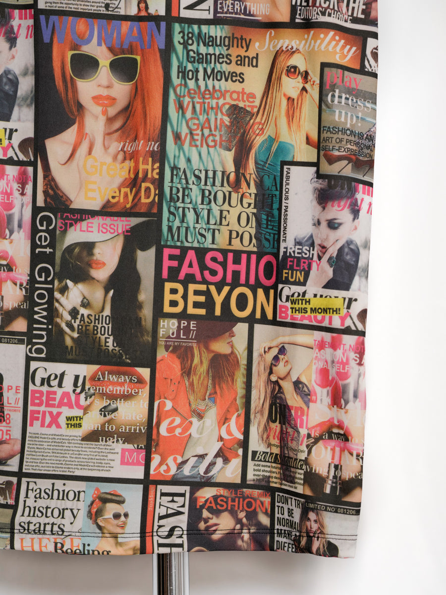 Magazine Collage Tight Skirt