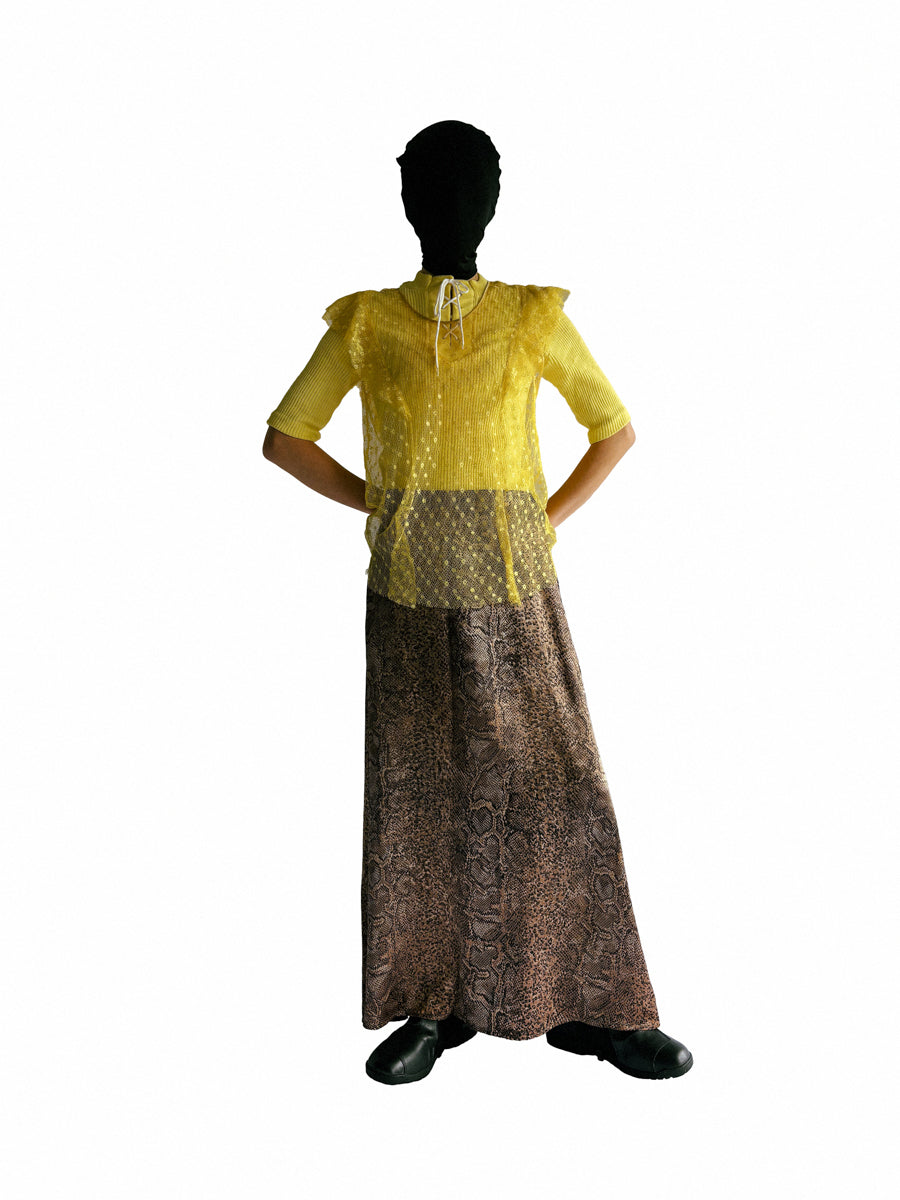 PAUL HARRIS DESIGN / Python Pattern Satin Skirt