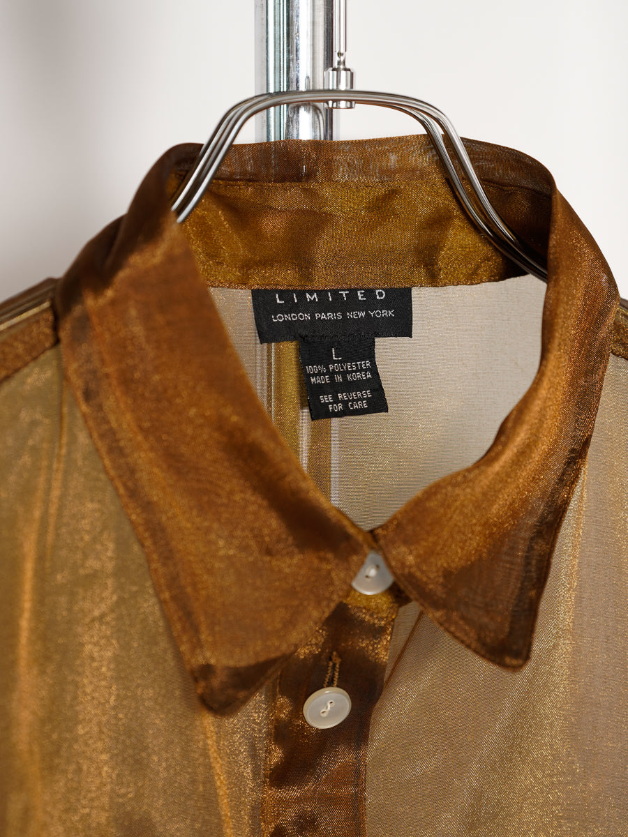 See-through Lame Shirt