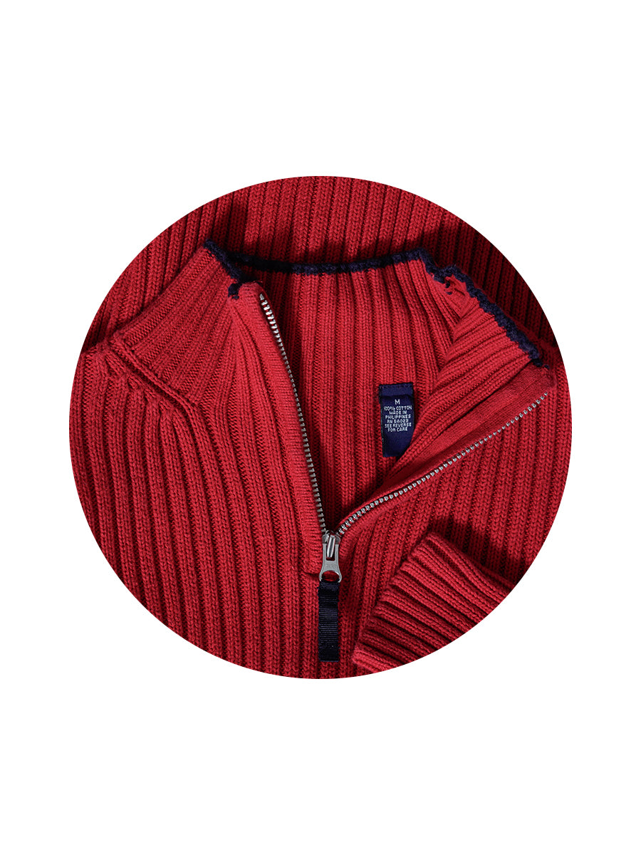 Quarter Zip Knit Sweater