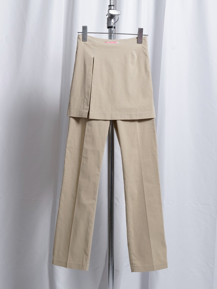 Beige Layered Pants