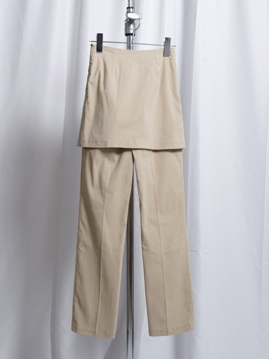 Beige Layered Pants