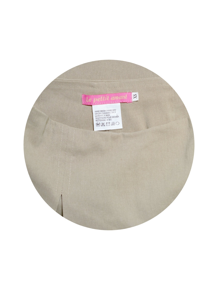 Beige Layered Pants
