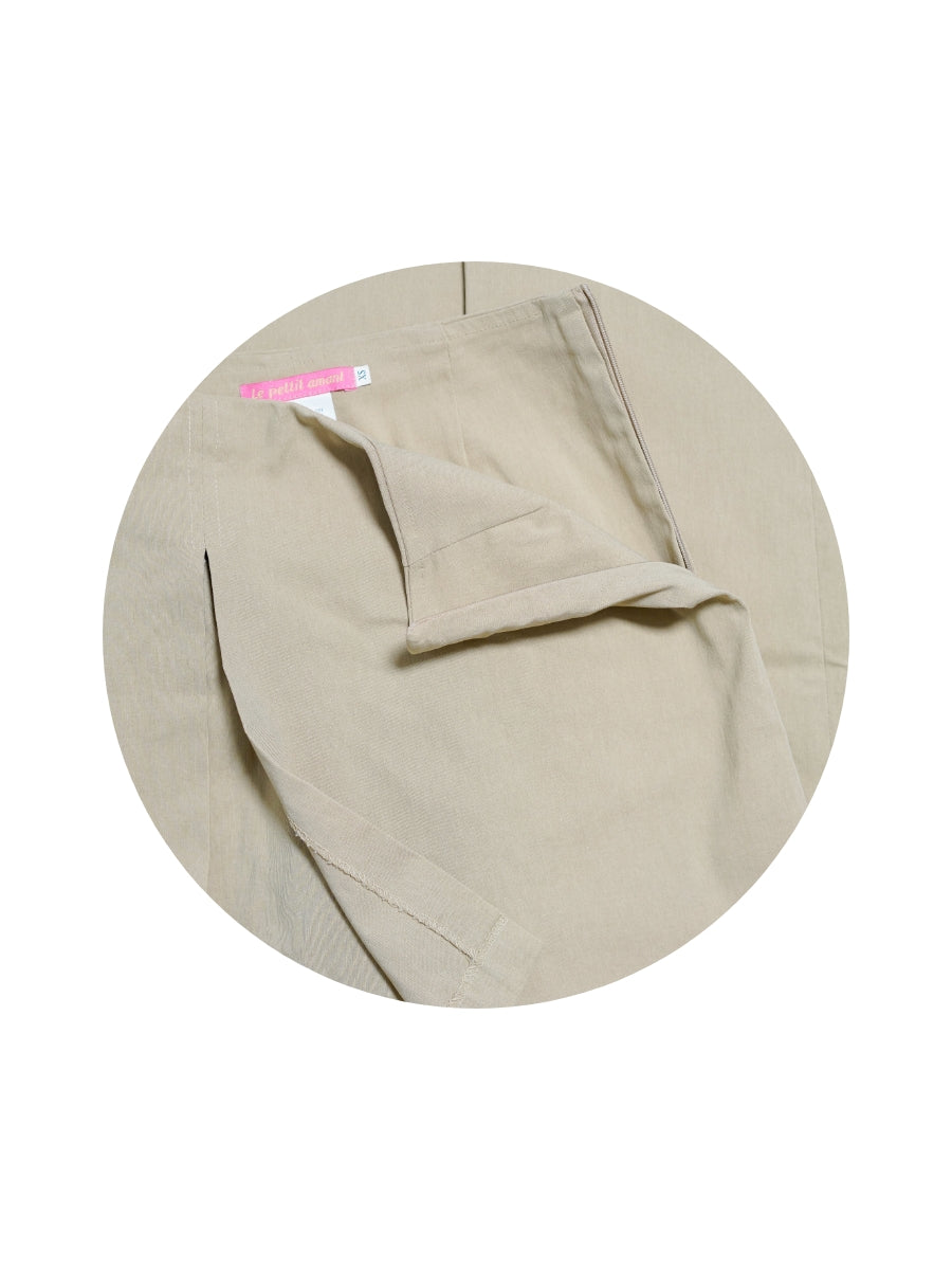 Beige Layered Pants