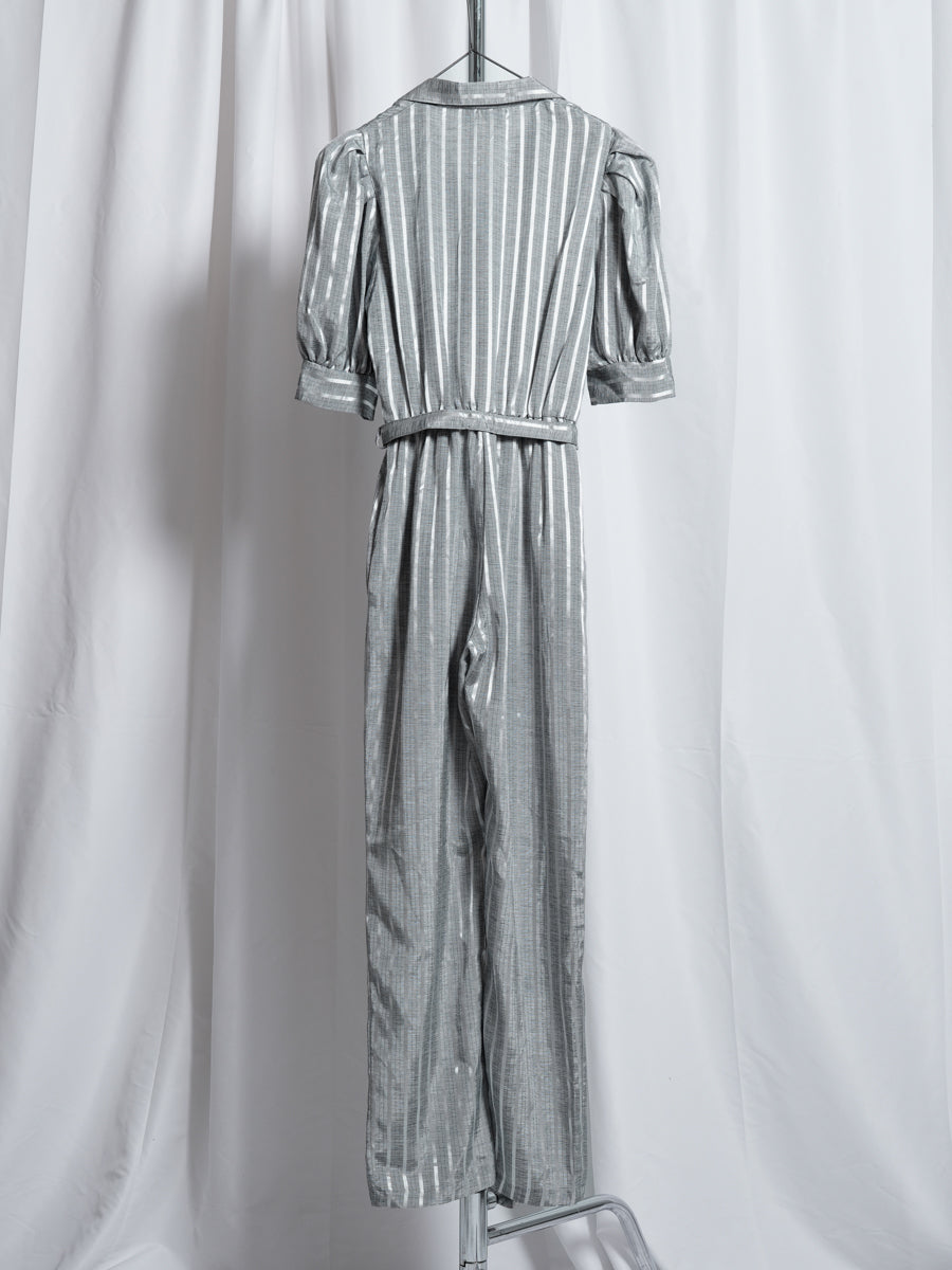 1980's Stripe Pants Dress