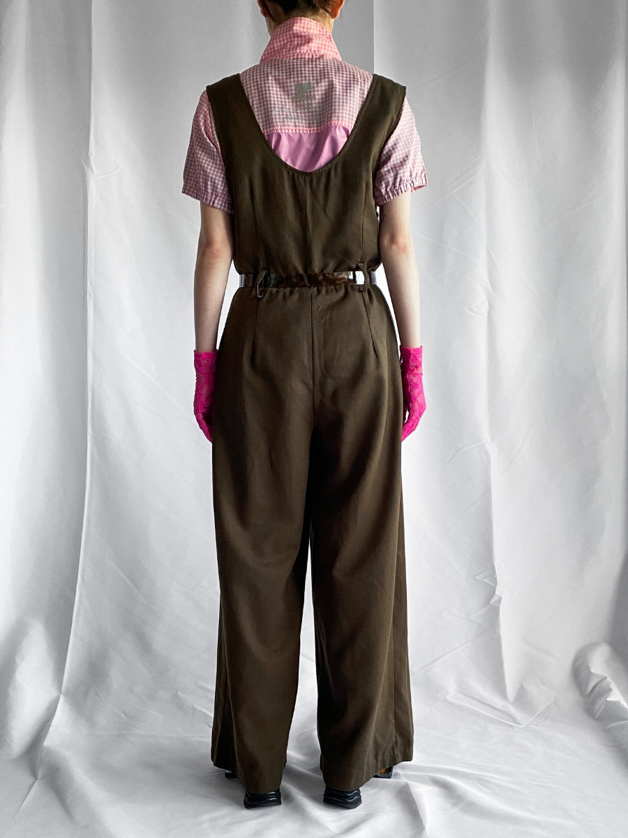 1980's Khaki Jumpsuit