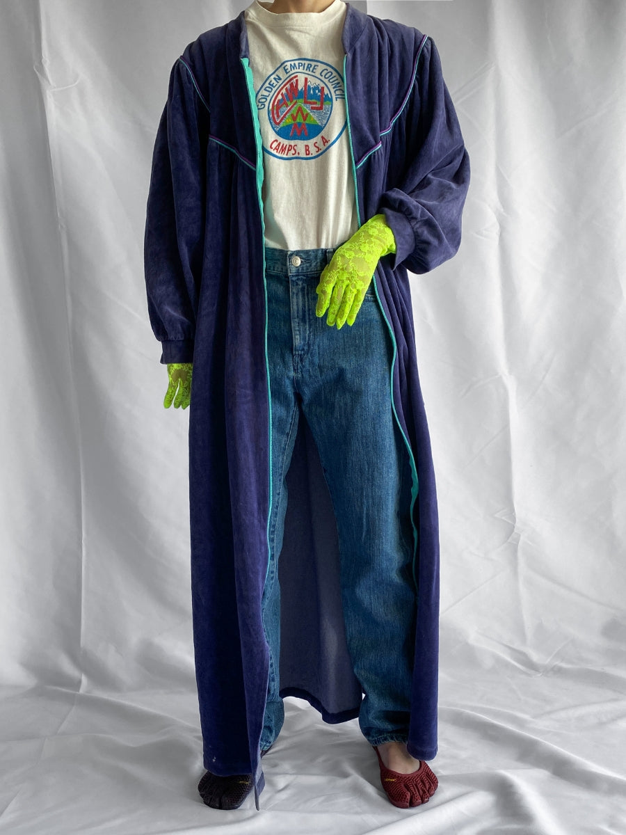 1980's Velours Jersey Long Dress