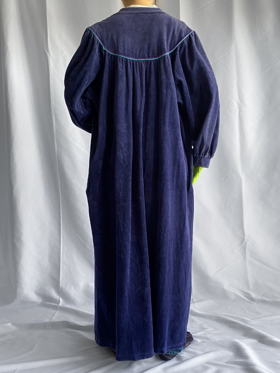 1980's Velours Jersey Long Dress