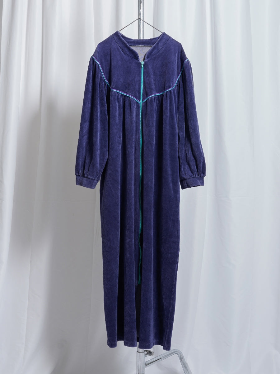 1980's Velours Jersey Long Dress