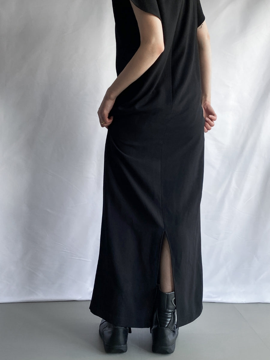Designed Sleeve Long Dress