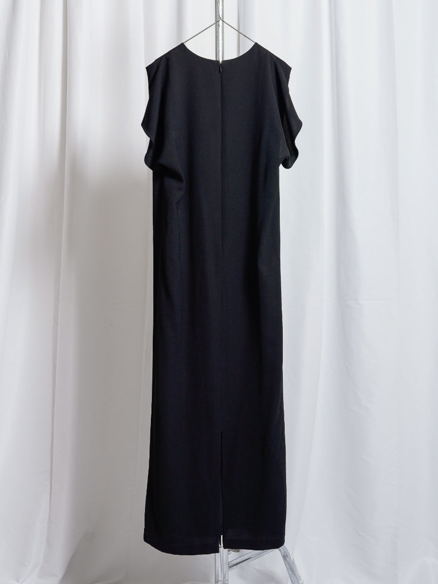 Designed Sleeve Long Dress