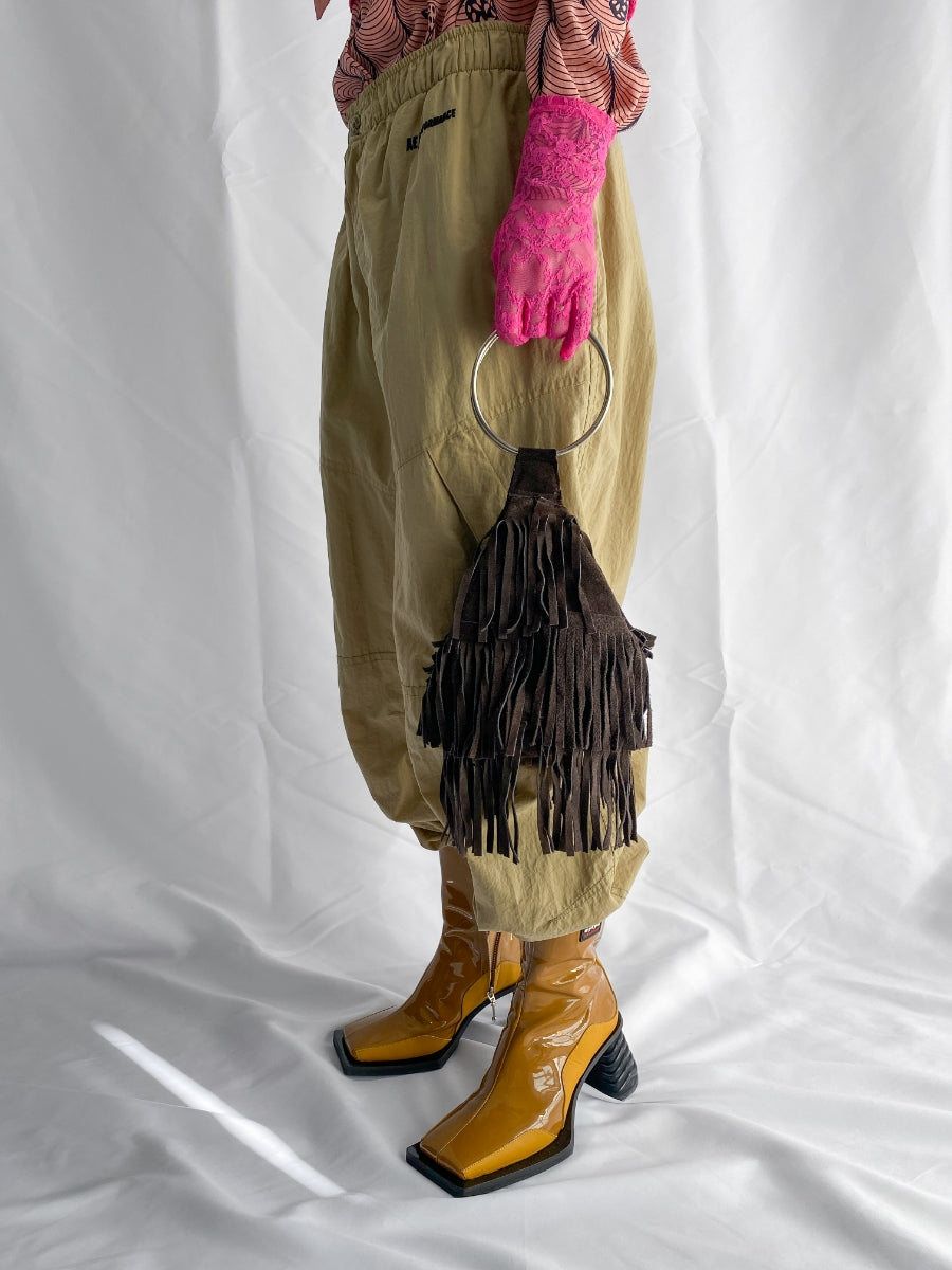 Fringe Leather Hand Bag